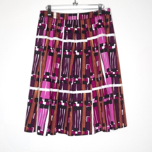 MaxMara Weekend Plaid Pleated Skirt 8 - Picture 3 of 5